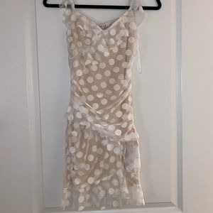 Polka dot white dress